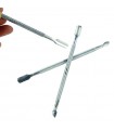 STAINLESS STEEL DABBER DOUBLE 13CM 10UDS POPPINS LAB