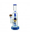 BEE WATERPIPE BLUE 35CM CALVO GLASS