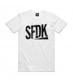 POLERA BLANCA LETRAS ROJAS TALLA S 1UD SFDK